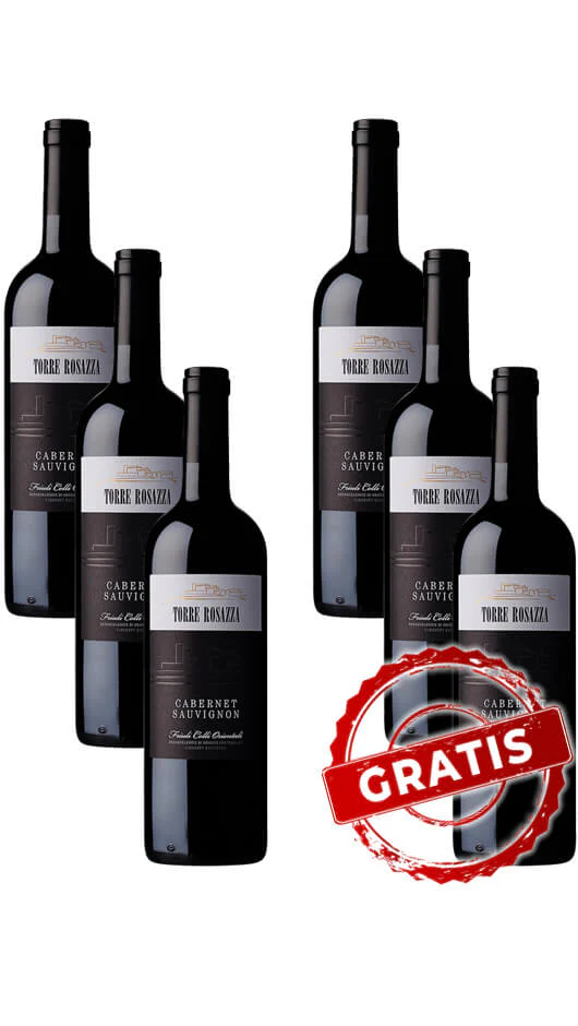 3 Bottiglie Cabernet Sauvignon Friuli Grave DOC - Torre Rosazza + 3 OMAGGIO