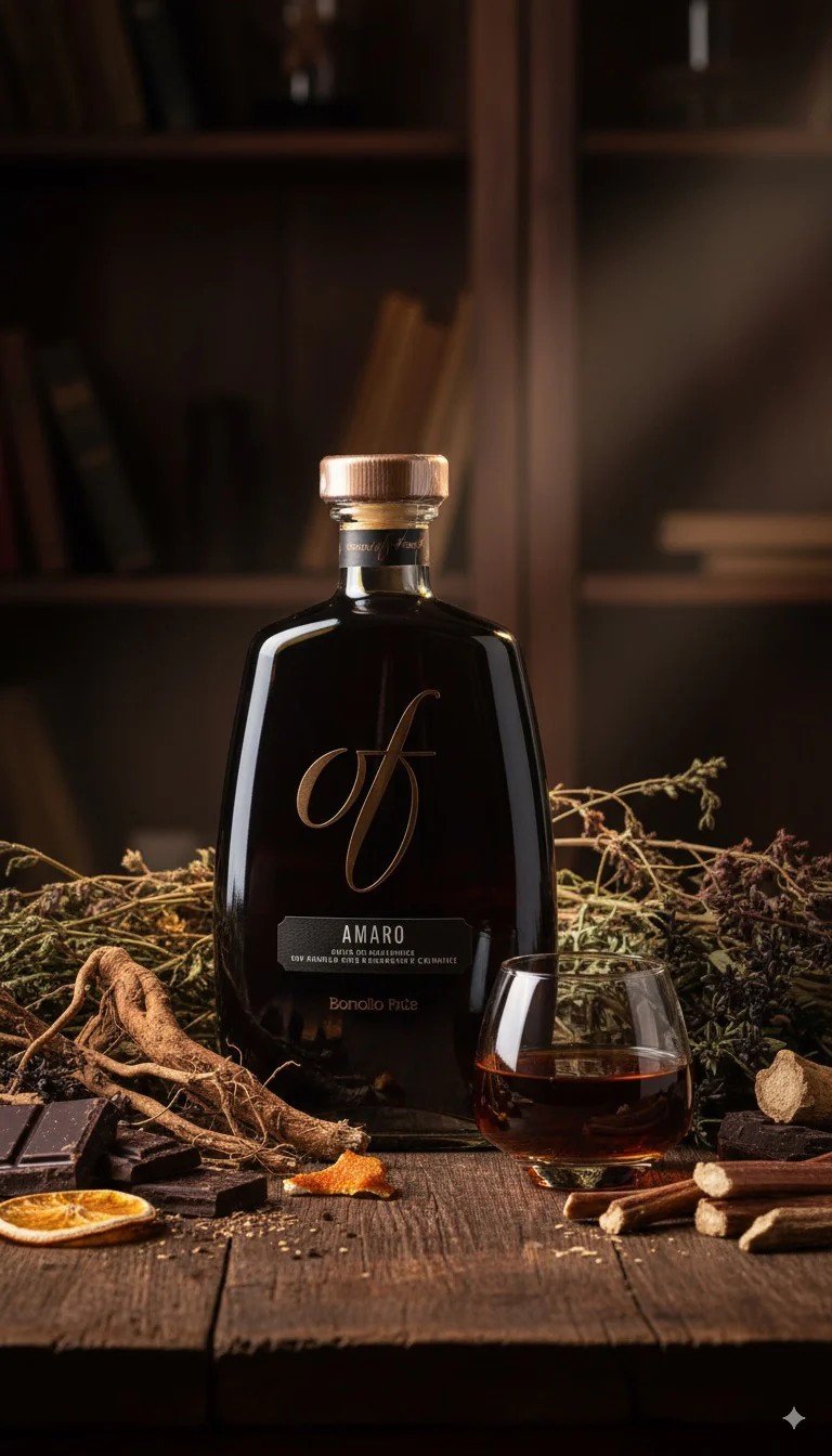 Amaro OF Capsule Collection - OF Amaro 70 cl + 2 Calici La Boule - Bonollo - Image 2