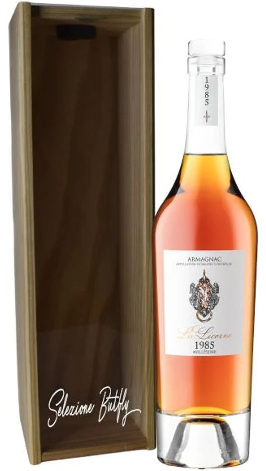 La Licorne Armagnac Millesime 1985 - 70 Cl In Cassa Di Legno - Sasu Un Petit Grain