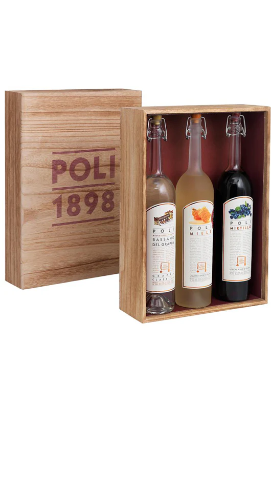 Bassano Classica + Miele + Mirtillo - 50cl - Confezione Legno - Poli