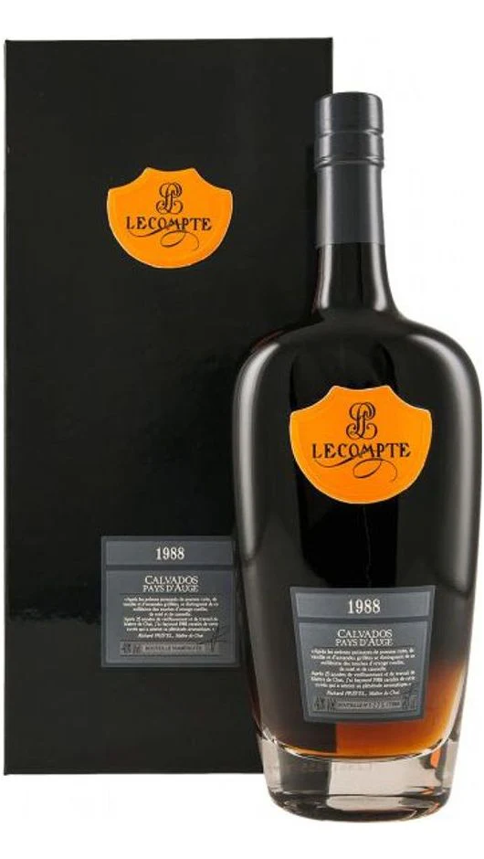 Calvados Millesime 1988 - 70cl - Cofanetto - Calvados Pays D'auge Lecompte