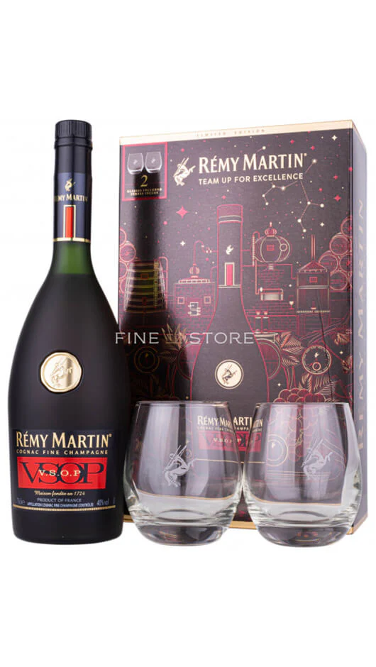Cognac Remy Martin VSOP 70cl - Box con 2 Bicchieri Omaggio
