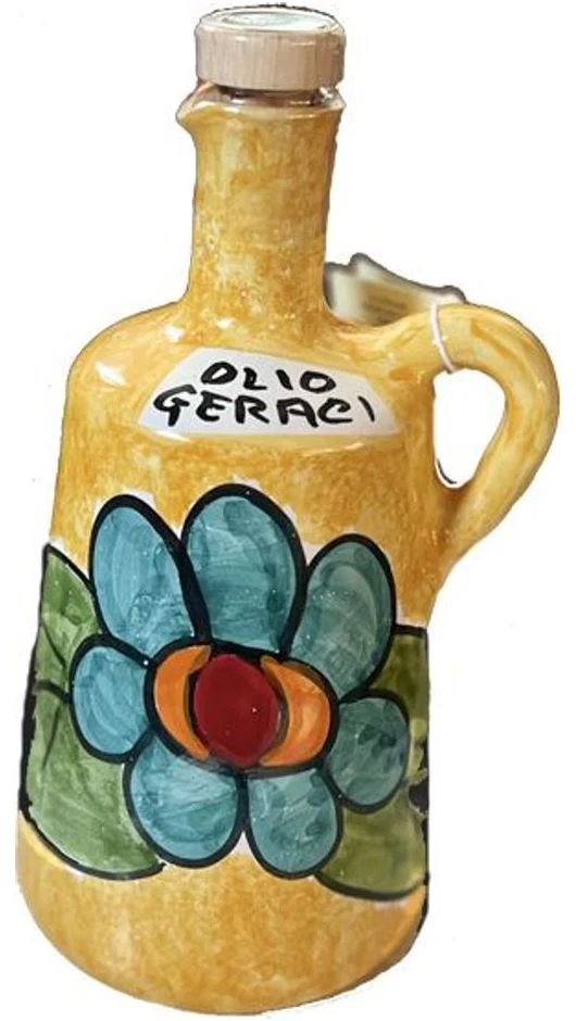 Nocellara del Belice Olio Extra Vergine Oliva - 500ml - Ceramica Fiore - Geraci