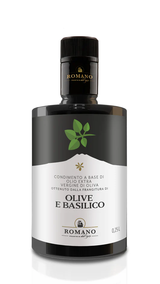 Olio Extravergine di Oliva - Basilico 250ml - Frantoio Romano