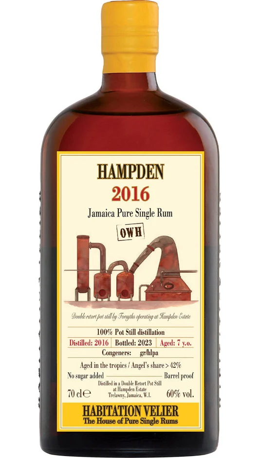 Rhum Habitation Velier Hampden OWH 2016 70cl - ETICHETTA DANNEGGIATA