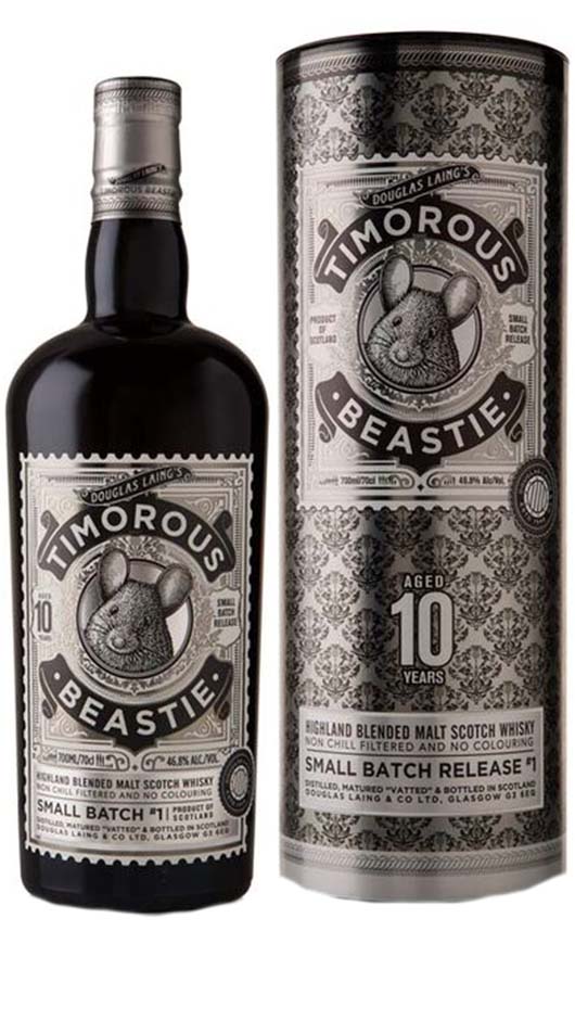 Timorous Beastie Highland 10 anni Blended Malt Scotch Whisky - 70cl - Astucciato
