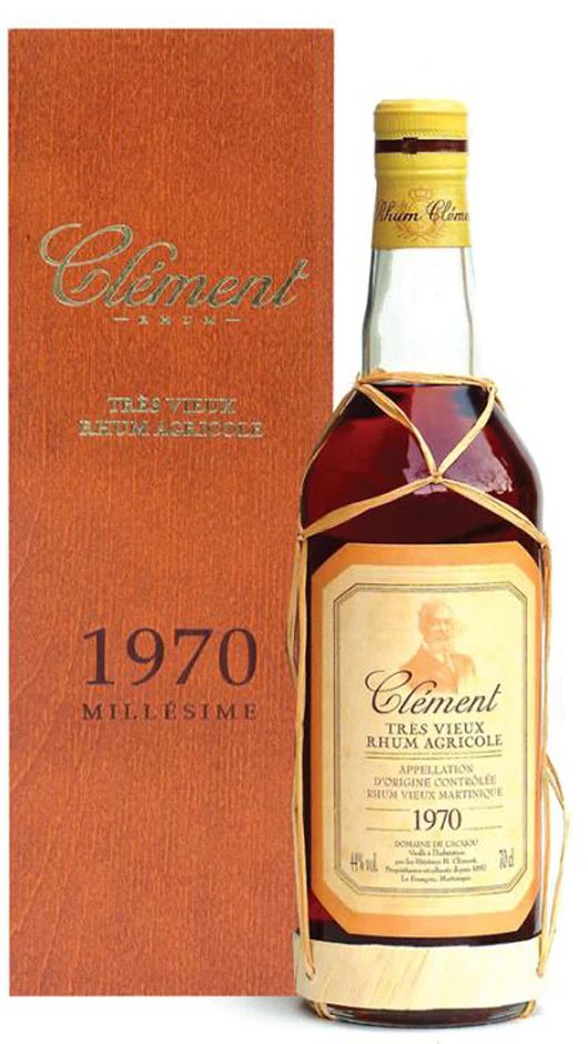 Très Vieux Rhum 1970 - Bottiglia Numerata Cassa Legno 70cl - Clement