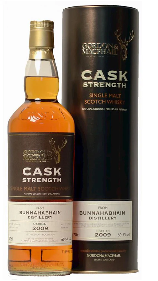 Whisky Gordon & MacPhail Bunnahabhain 2009 Cask Strenght 70cl - Tubo